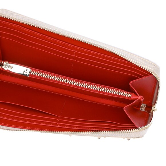 Christian Louboutin Panettone Studded Zip Around Wallet Beige 3175224 Leather - Picture 5 of 5